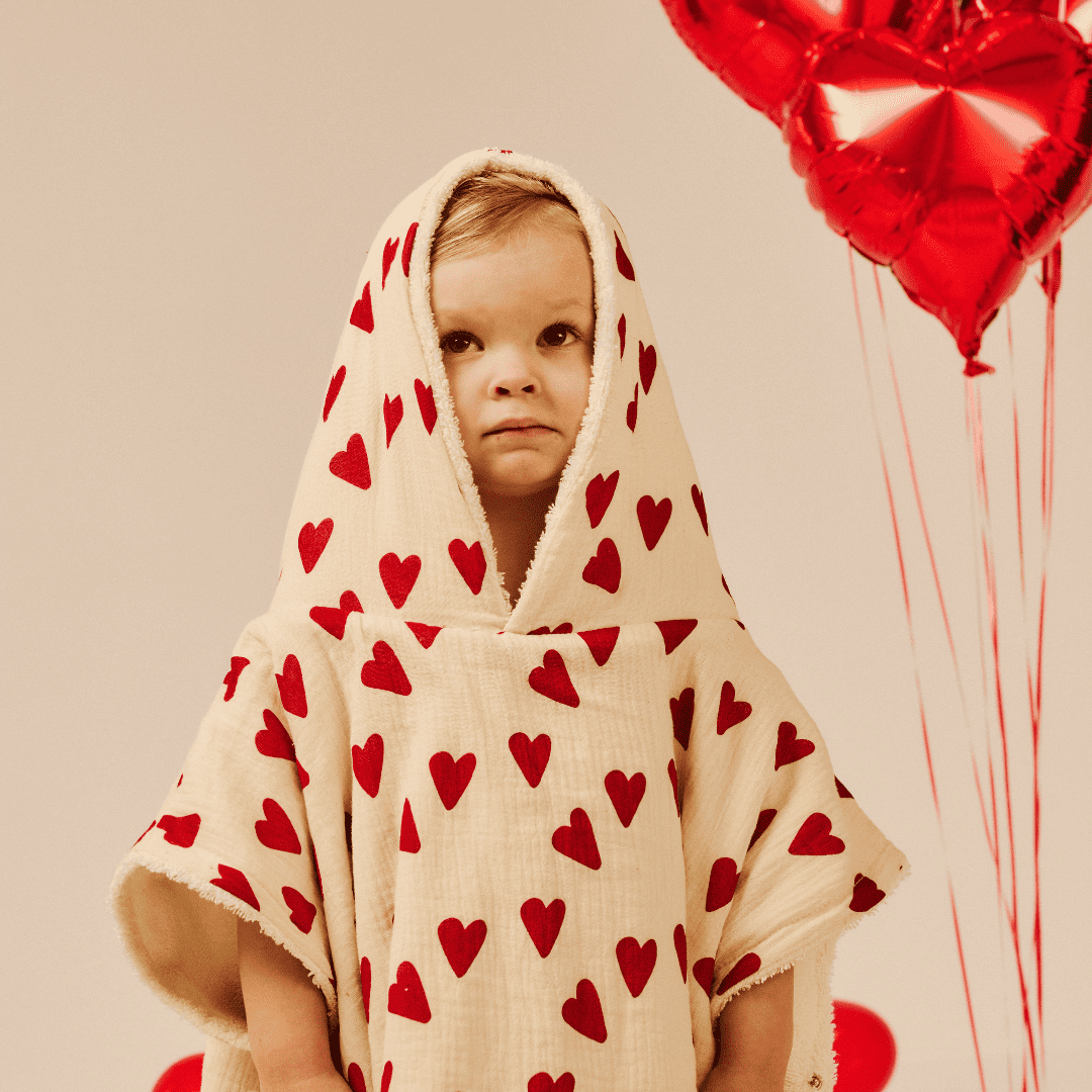 Bath poncho - Heart