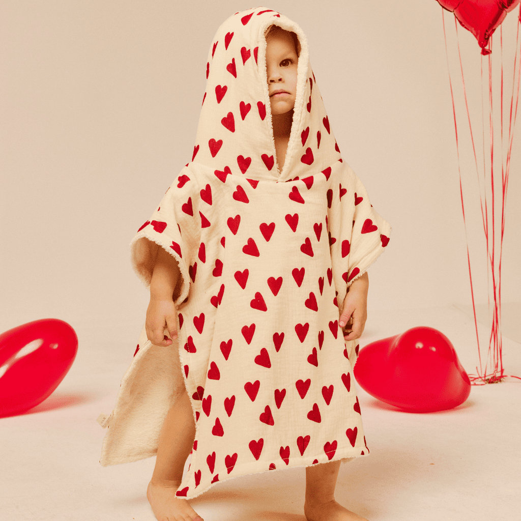 Bath poncho - Heart