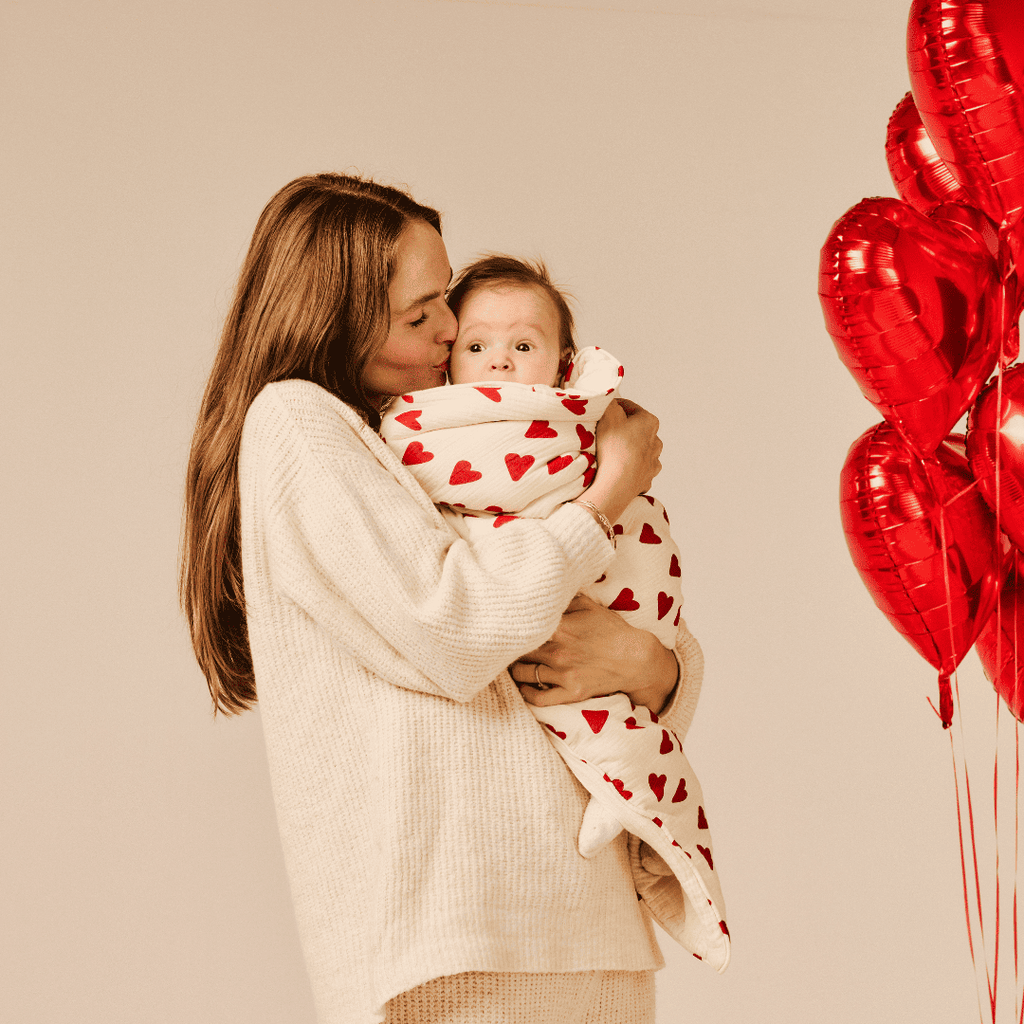 Double gauze blanket - Heart