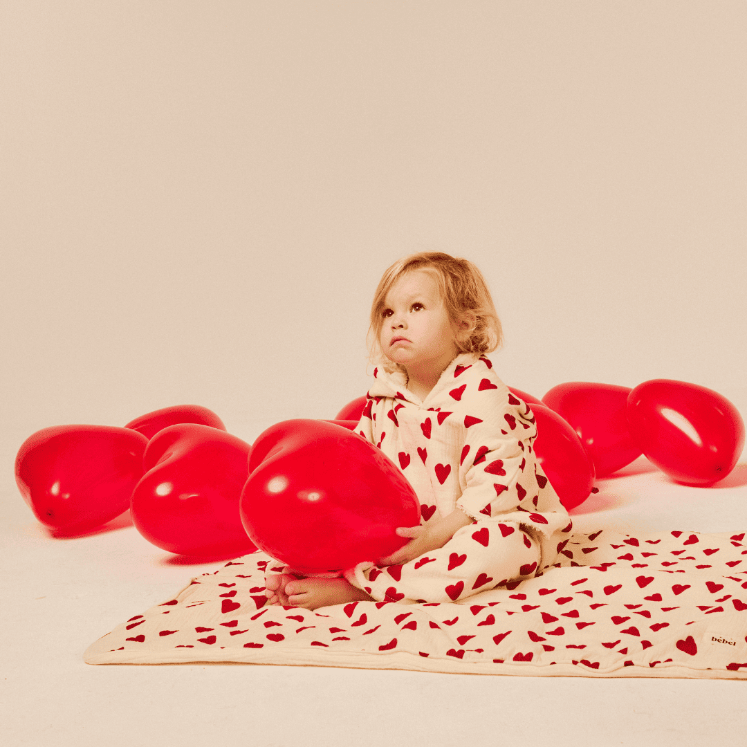 Couverture en double gaze - Coeur